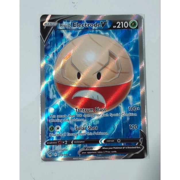 Pokemon hisuian electrode v full art lost origin card Shopee Singapore