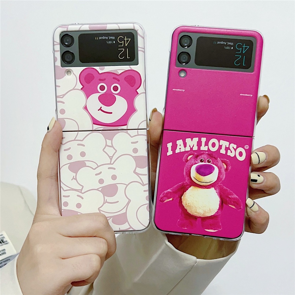 Cute Cartoon Lotso Phone Cases For Samsung Galaxy Z Flip 3 4 5G Cover ...