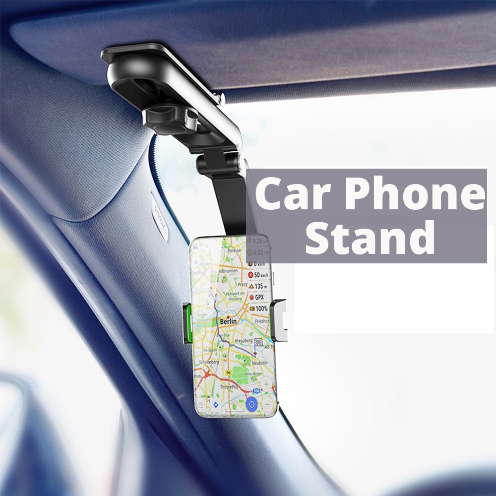 【SG】Universal Car Sun Visor Phone Holder with Clip 360° Rotatable