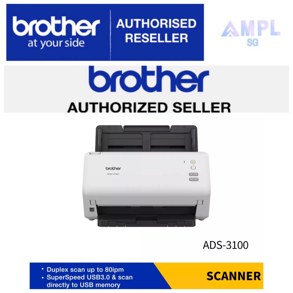 Brother ADS3100 Desktop Document Scanner 2sided scanning up to 80ipm