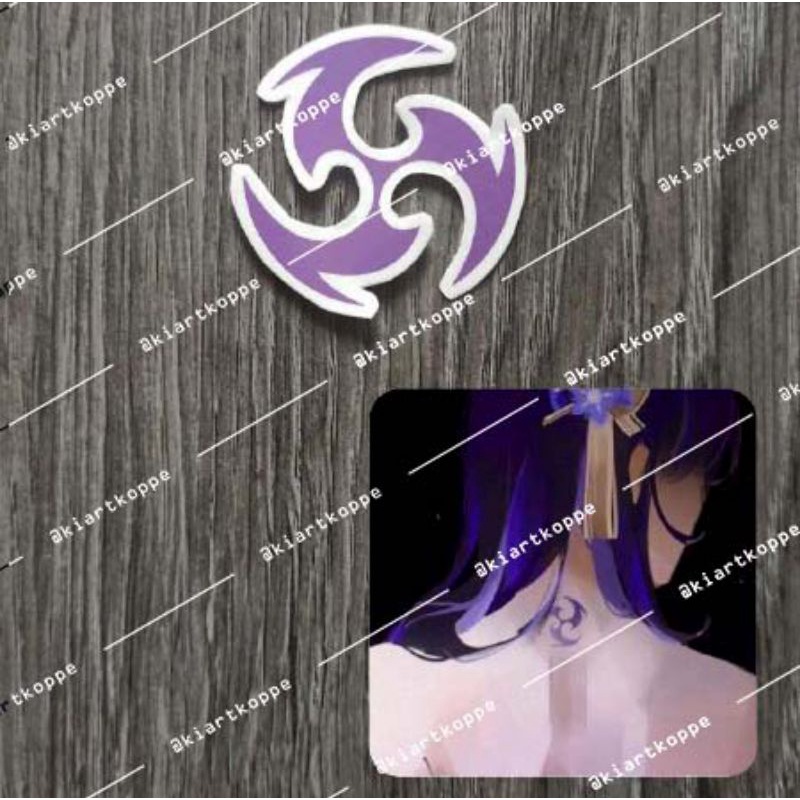 Temporary Tatto (NON Permanent/Once Use) Cosplay Genshin Impact Raiden ...