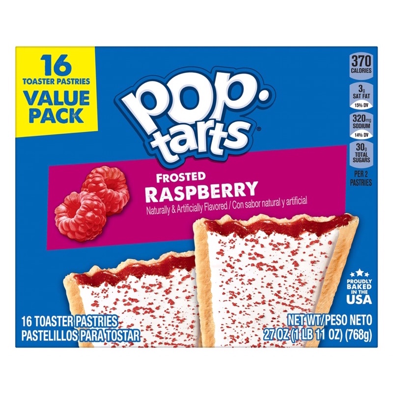 Kellogg’s Pop-Tarts Breakfast Toaster Pastries. Frosted Raspberry, 16ct ...