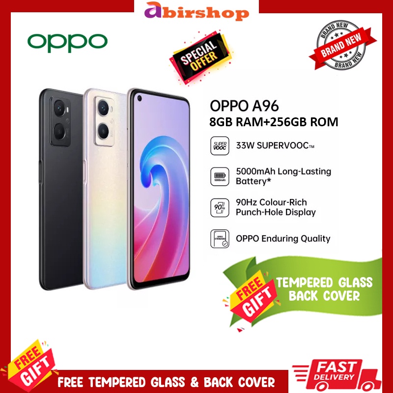 OPPO A96 Smartphone 8GB+256GB/ 90Hz Display / 33W Flash Charge ...