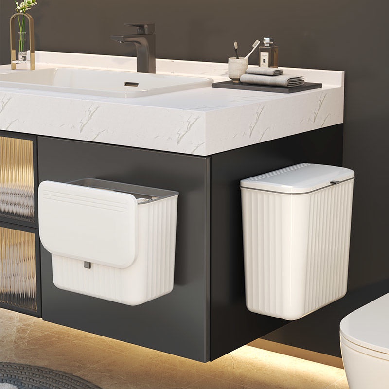 Wall mounted trash can Hole free toilet paper bathroom toilet trash can Slit mounted narrow wall