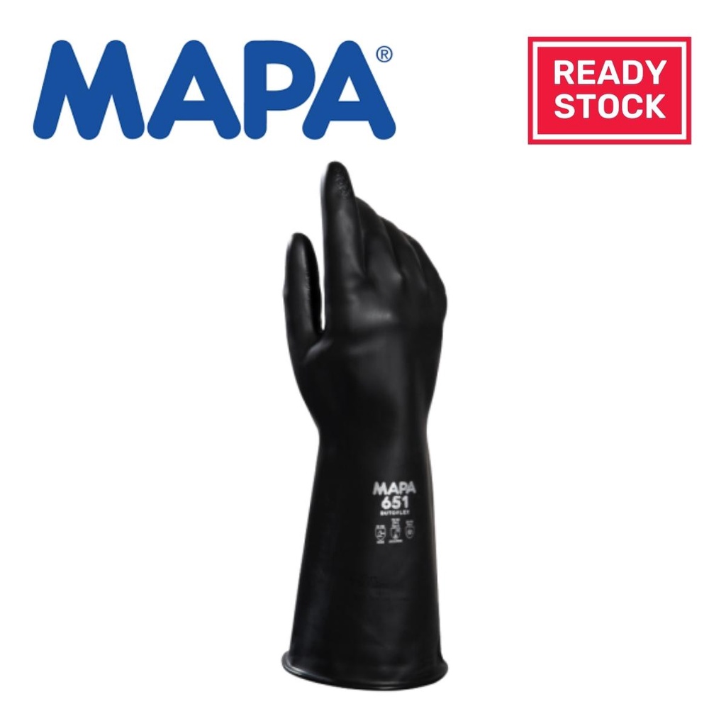 Mapa Butoflex 651 Butyl Chemical Resistant Gloves | Shopee Singapore