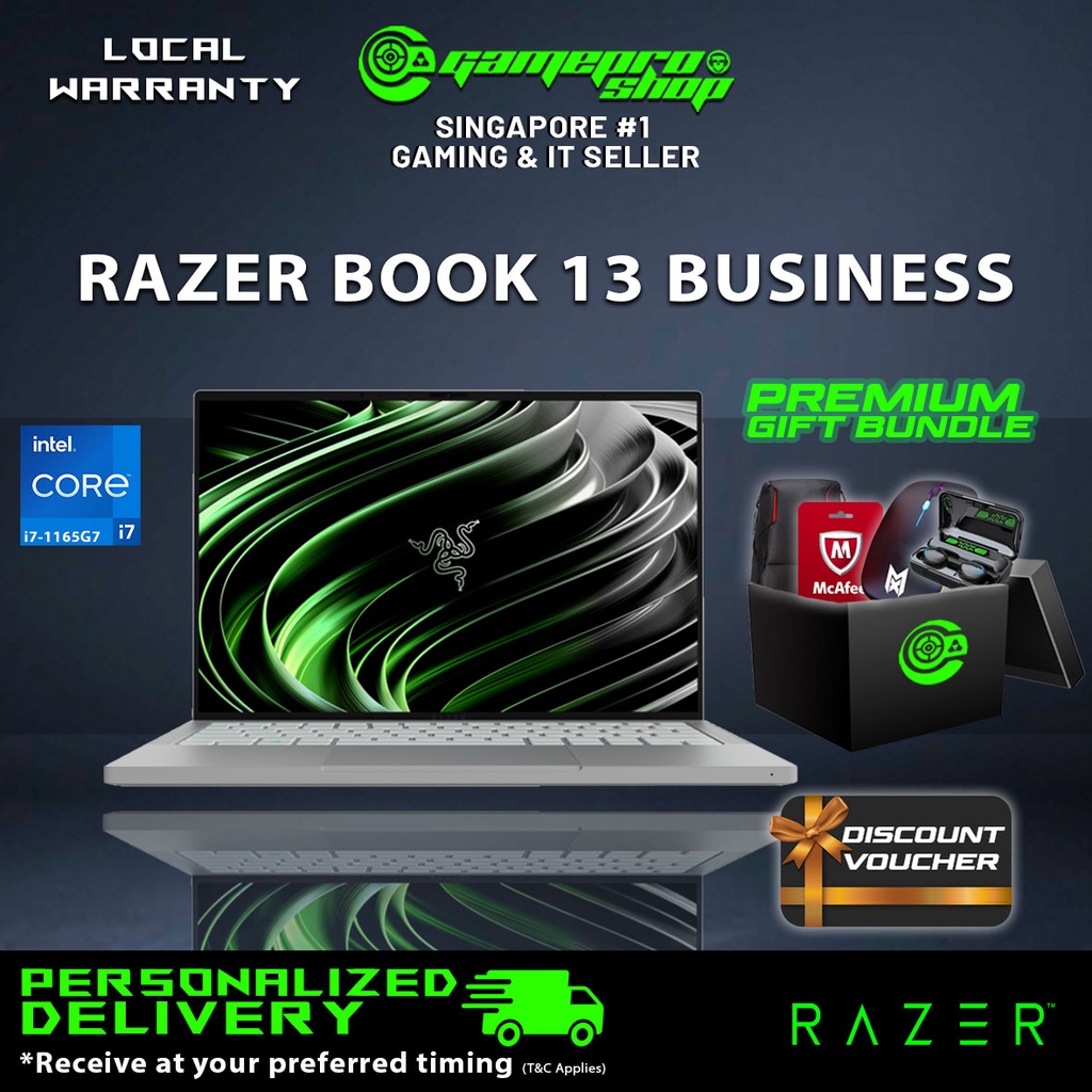 FREE UPGRADE 1TB | Razer Book 13 | i7-1165G7 | 13.4