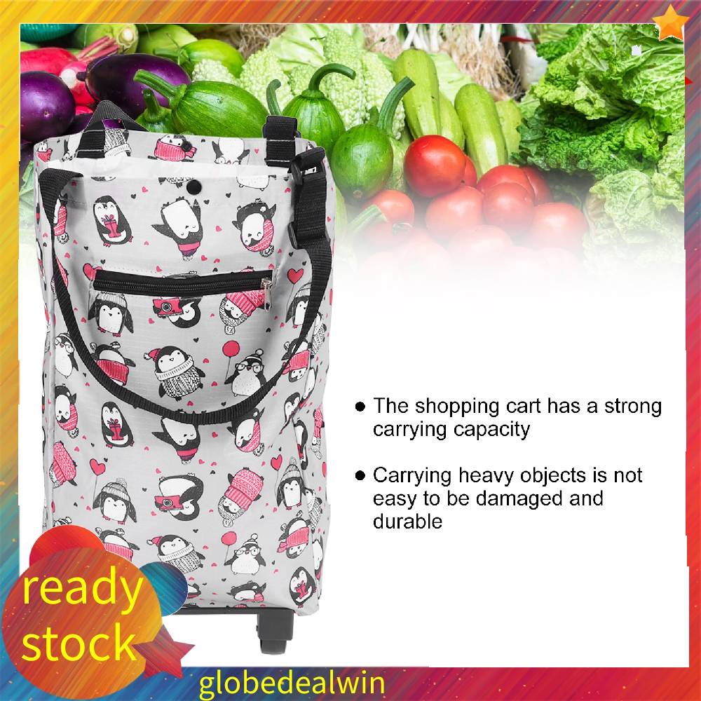 Household Shopping Cart Elderly Bag Grocery Foldable Trolley Carts for