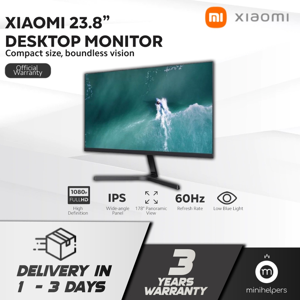 【READY STOCKS】Xiaomi 23.8" 1C IPS Display Monitor Full 1080P High