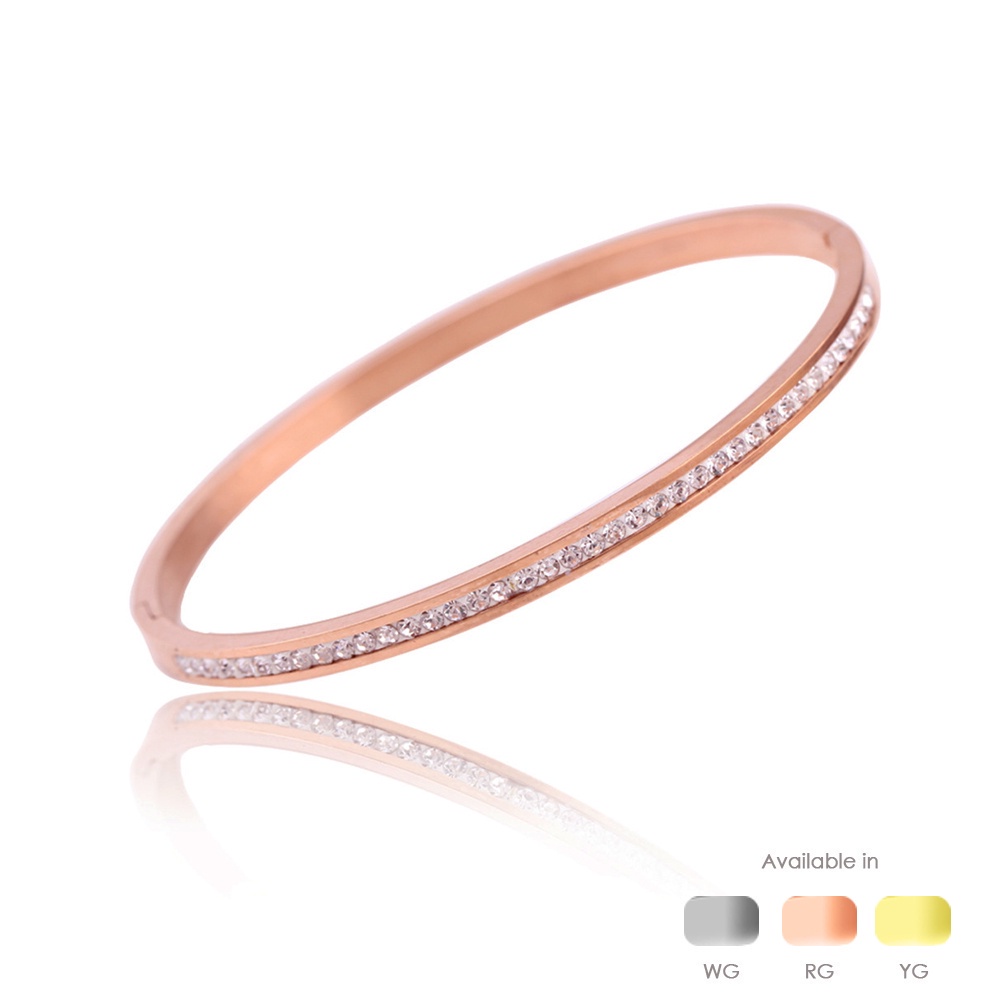 Madelyn Titanium Bangle - Premium Japan Imported Titanium with 18K Gold plated