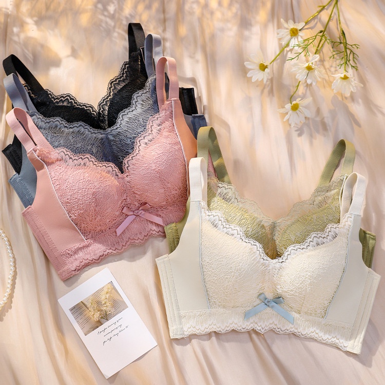 Small Breast Push Up Bra Without Wire Lace PushUp Adjustable Bra
