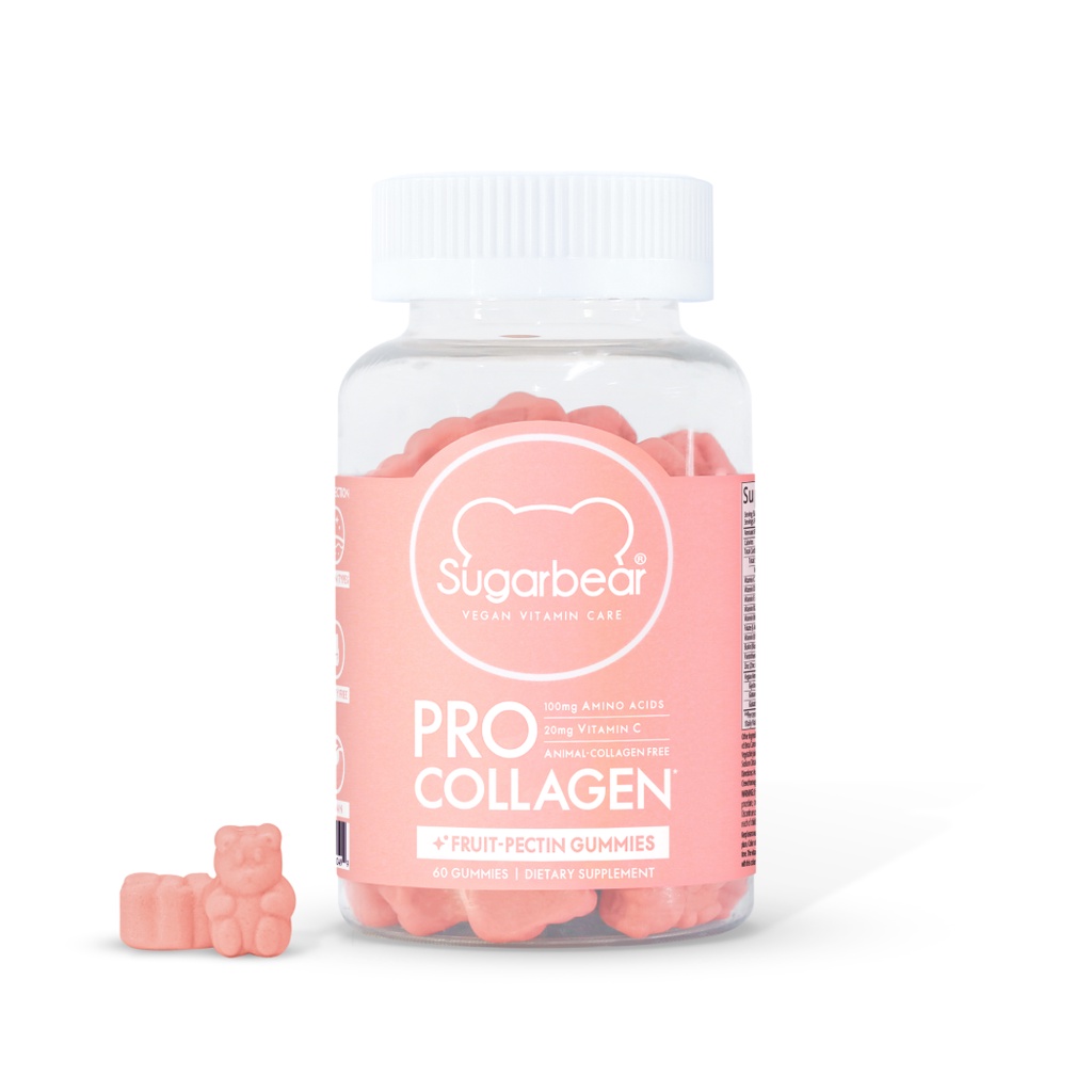 New Sugarbear ProCollagen Vegan Collagen Gummies Amino Acids Vitamin C