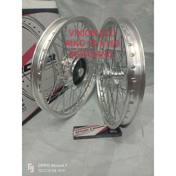 YAMAHA VIXION OLD MOTORCYCLE WHEELS Ring 18 X160 COMPLETE PAIR ORIGINAL ...