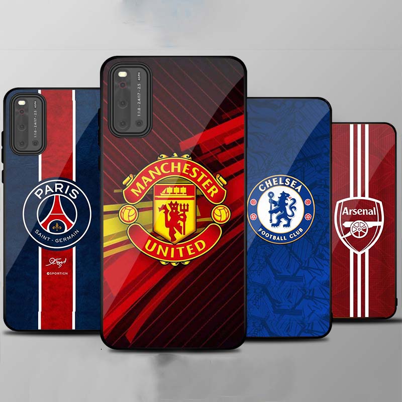 Vivo V19 Case High Quality Tempered Glass, Printed Football Club