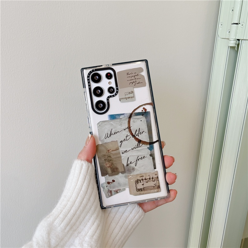 Samsung Galaxy S23 Ultra Plus S22 Ultra S20 S21 Ultra Plus S20+ phone case TiFY【Memory fragments】fashion TPU Transparent Shockproof soft protec Cover