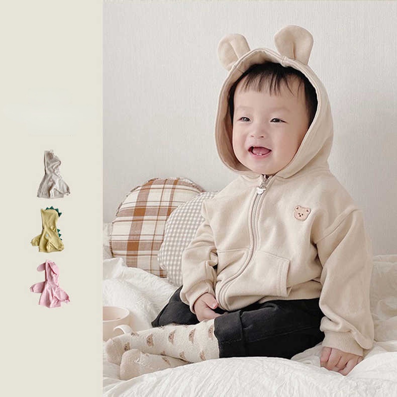 Newborn Baby Coat Jacket Cartoon Infant Toddler Hoodies Cloth 1 3 Years Old Shopee Singapore