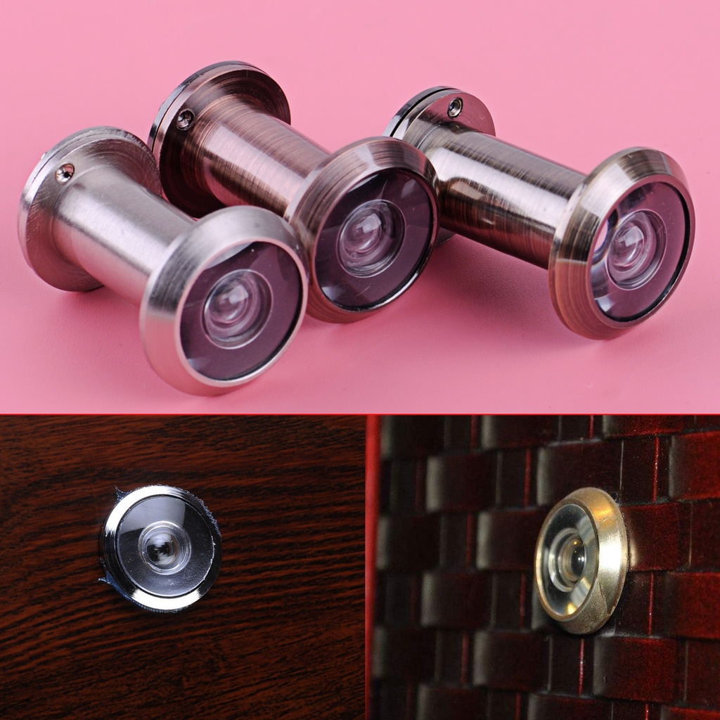 Security Door Eye Spy Hole Peephole Viewer 200 Degree View Adjustable