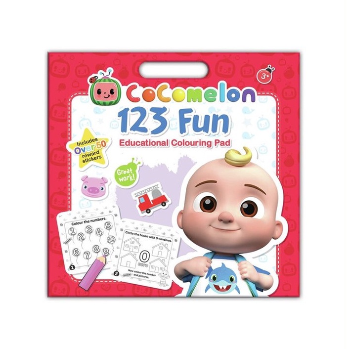 123 Educational Colouring Pad Activity Book With Stickers For
