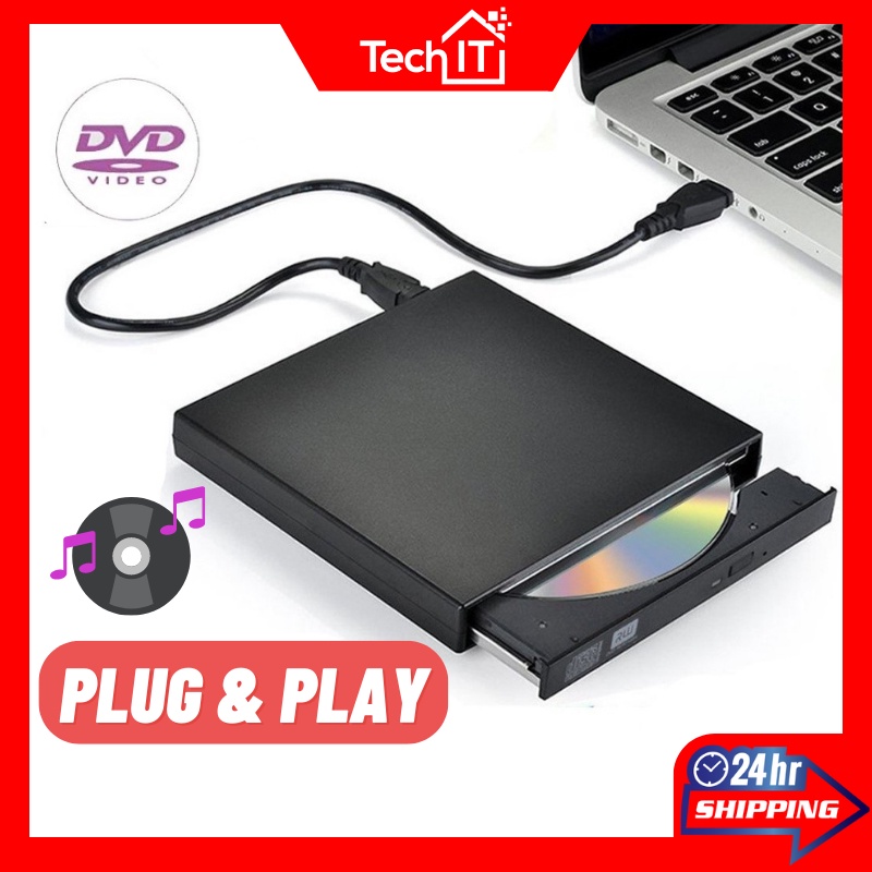 External CD DVD Drive USB Slim Portable External DVD Player Optical ...