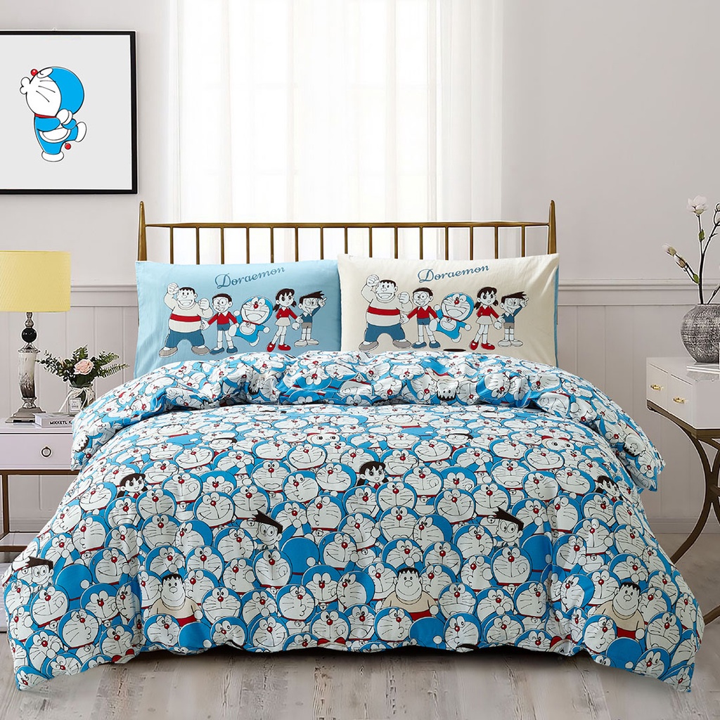 Doraemon 100 Cotton 950TC Fitted Sheet Gisshiri Shopee Singapore