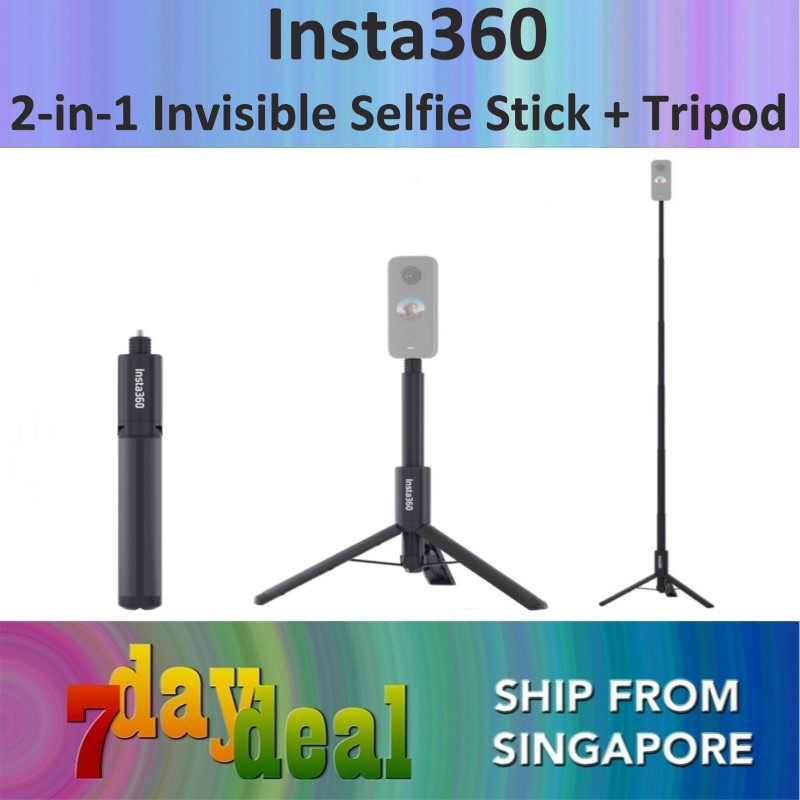 Insta360 2 In 1 Invisible Selfie Stick Tripod For Insta360 One X2