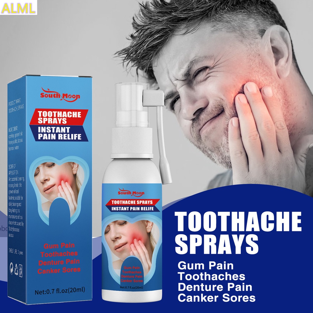 Toothache Pain Relief Spray Instant Effective Relief Dental Tooth Pain Canker Sores Treatment