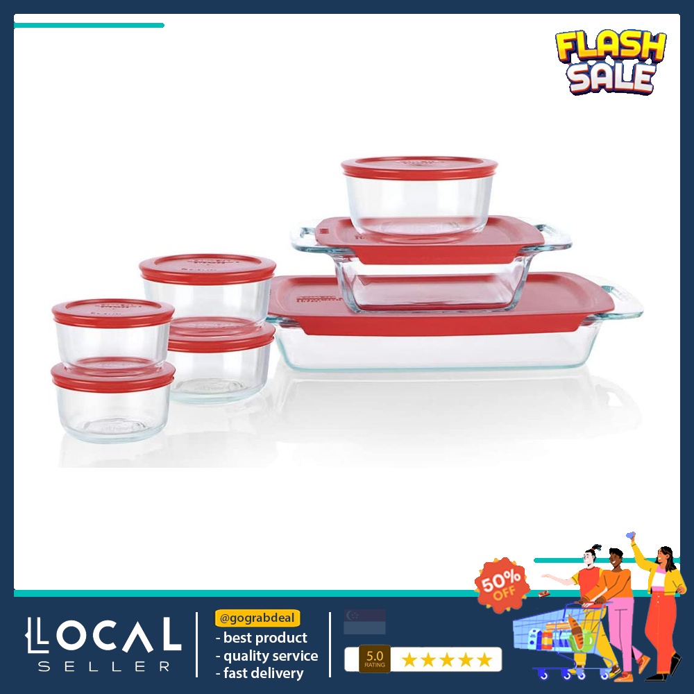 14-Piece Glass Bake, Serve & Store Set