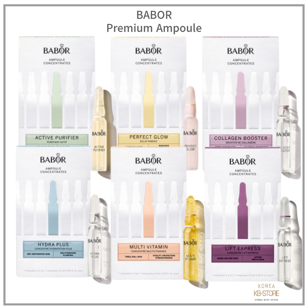 [BABOR] Ampoule 6 Tpyes 2ml x 7 /Premium Ampoule/Renewal Shopee Singapore