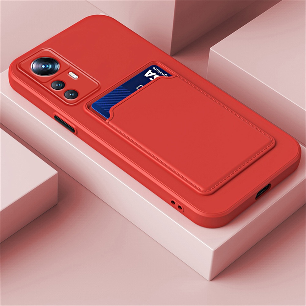 Custodia Xiaomi 12T Pro A Libro: Portafoglio Con Carte E Stand, Pelle PU Magnetica (Rosso)