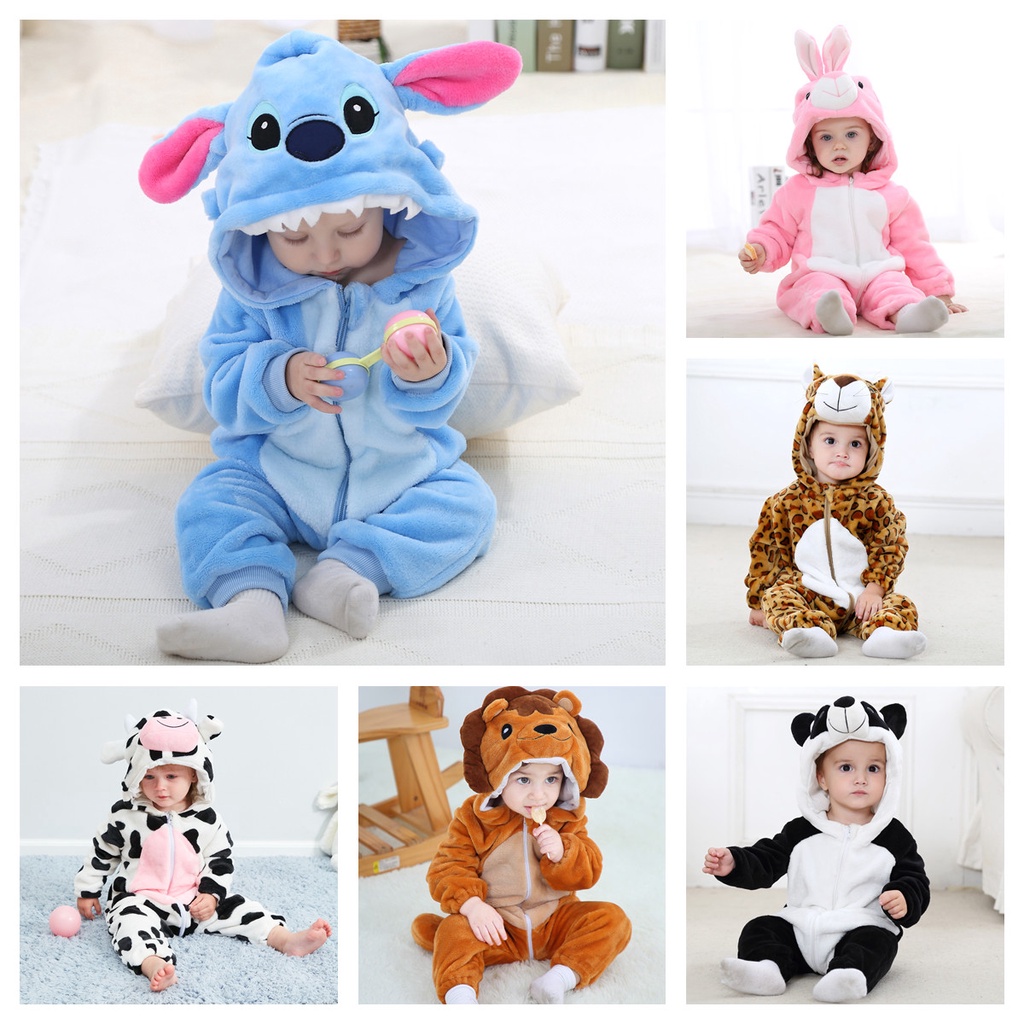 Toddler Baby Kigurumi Onesie Rompers Animal Jumpsuit Infant Clothes Pyjamas Kids - Foto 7