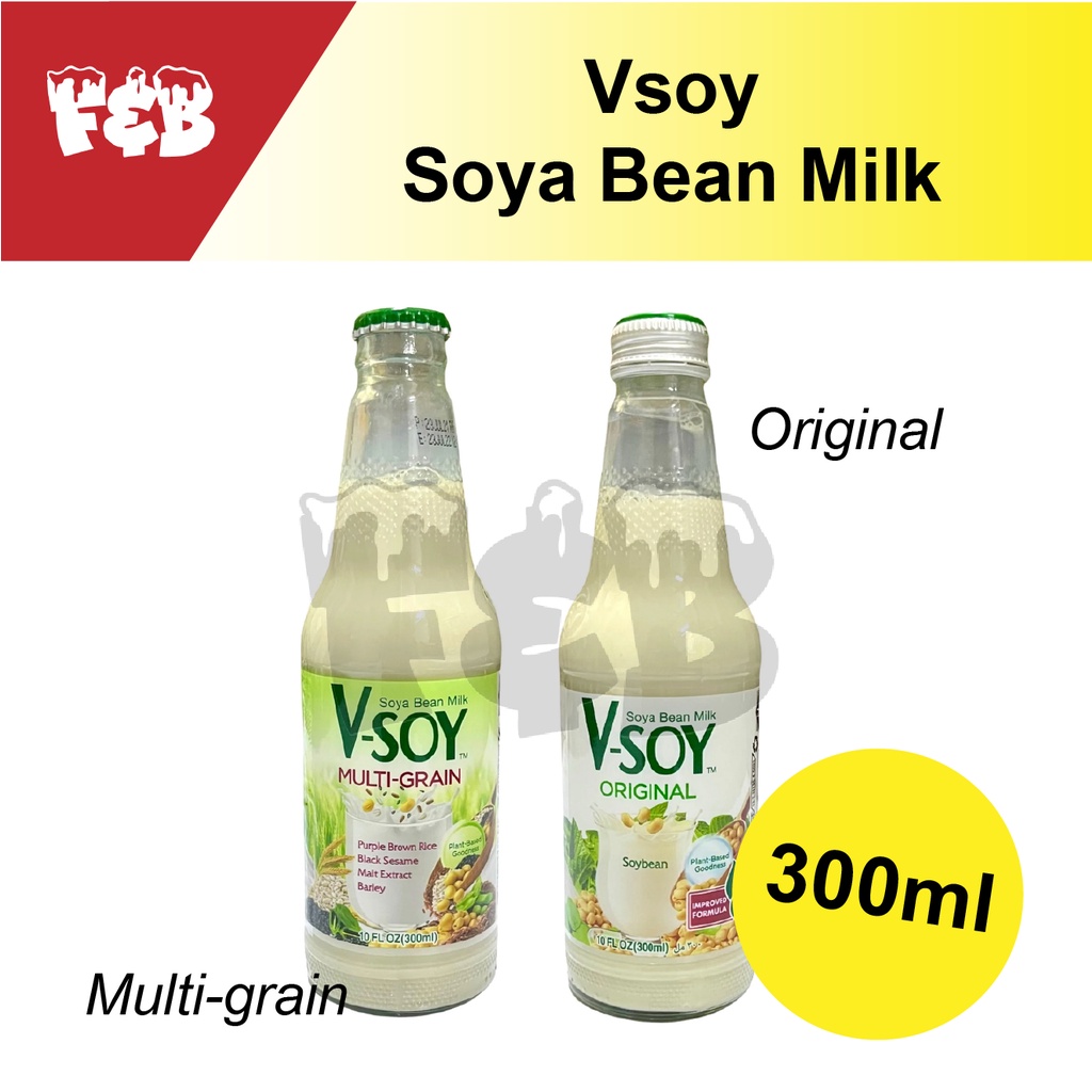 VSoy Soya Bean Milk Multigrain/ Low Sugar (300ml) Shopee Singapore