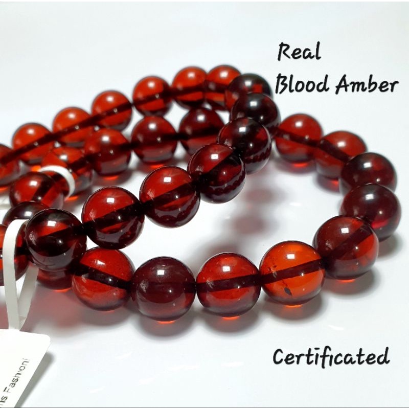 Blood Amber Red Amber Bracelet Premium Grade Shopee Singapore