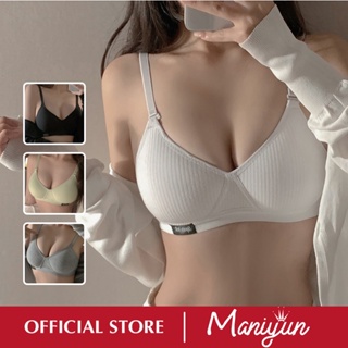 Women gathered bra cotton soft and comfortable thin mold cup women's breast  bras underwear