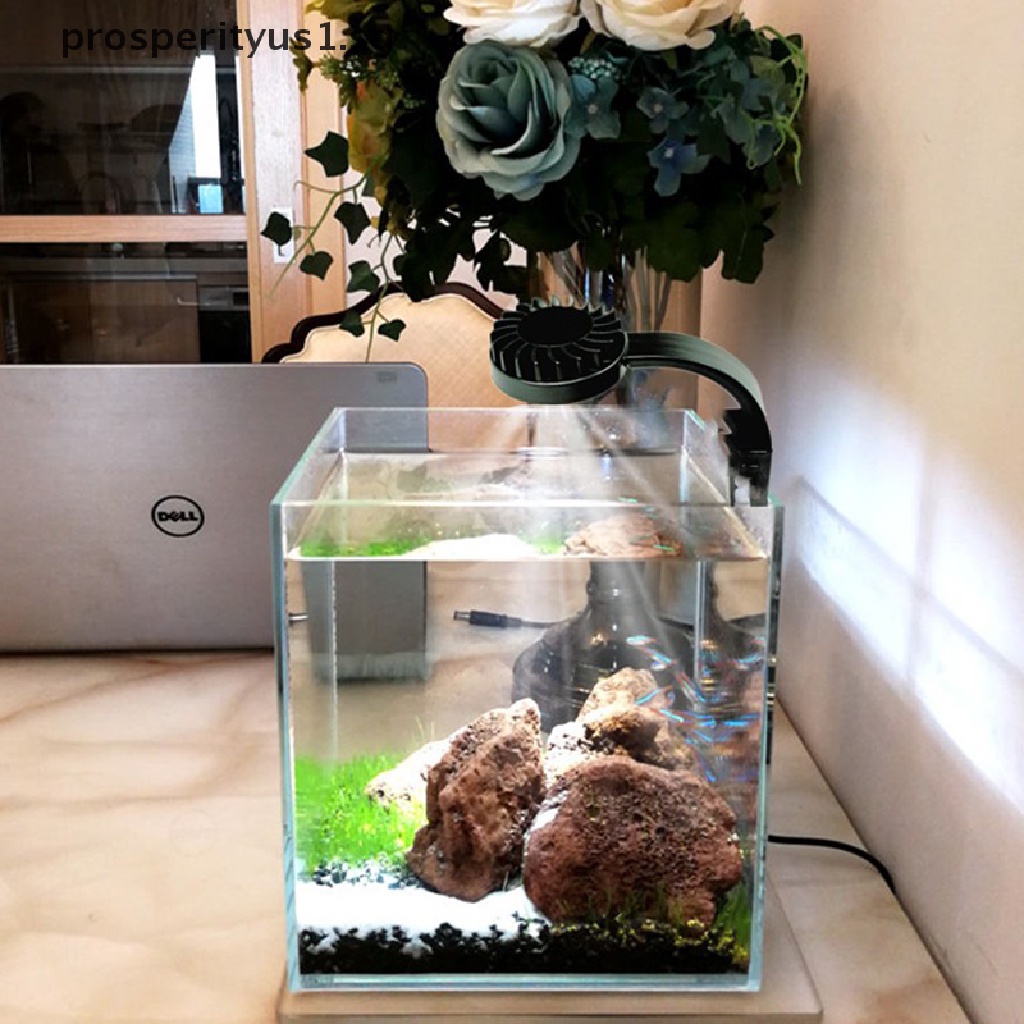 [prosperityus1] Small Aquarium Fish Bowl Light Led Coral Usb Charging