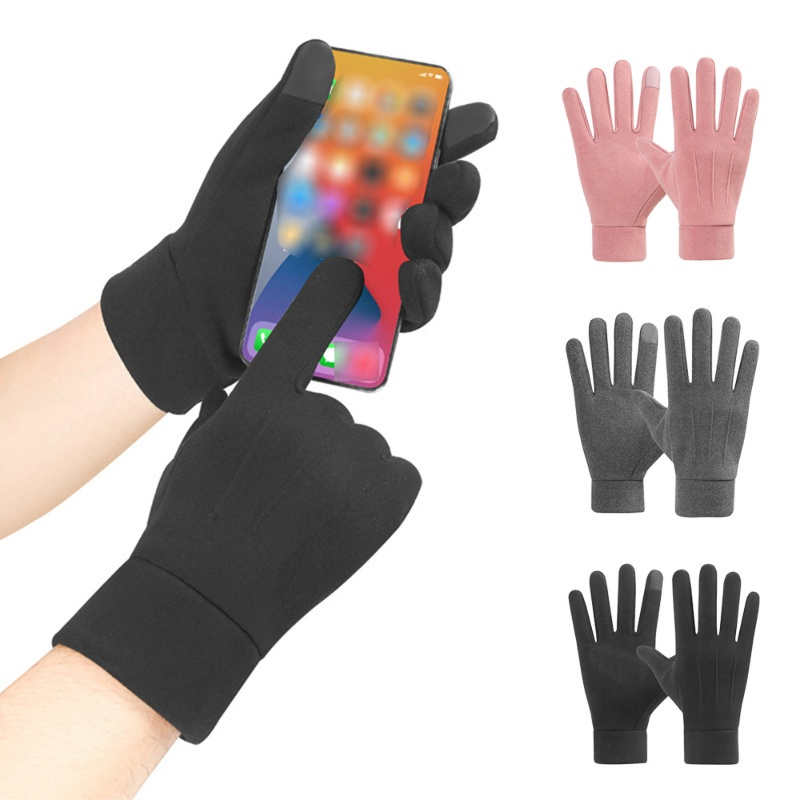 Ytorgrwinter Thermal Gloves For Women Warm Fleece Knitted Touch Screen Gloves For Outdoor Sports Running Cycling