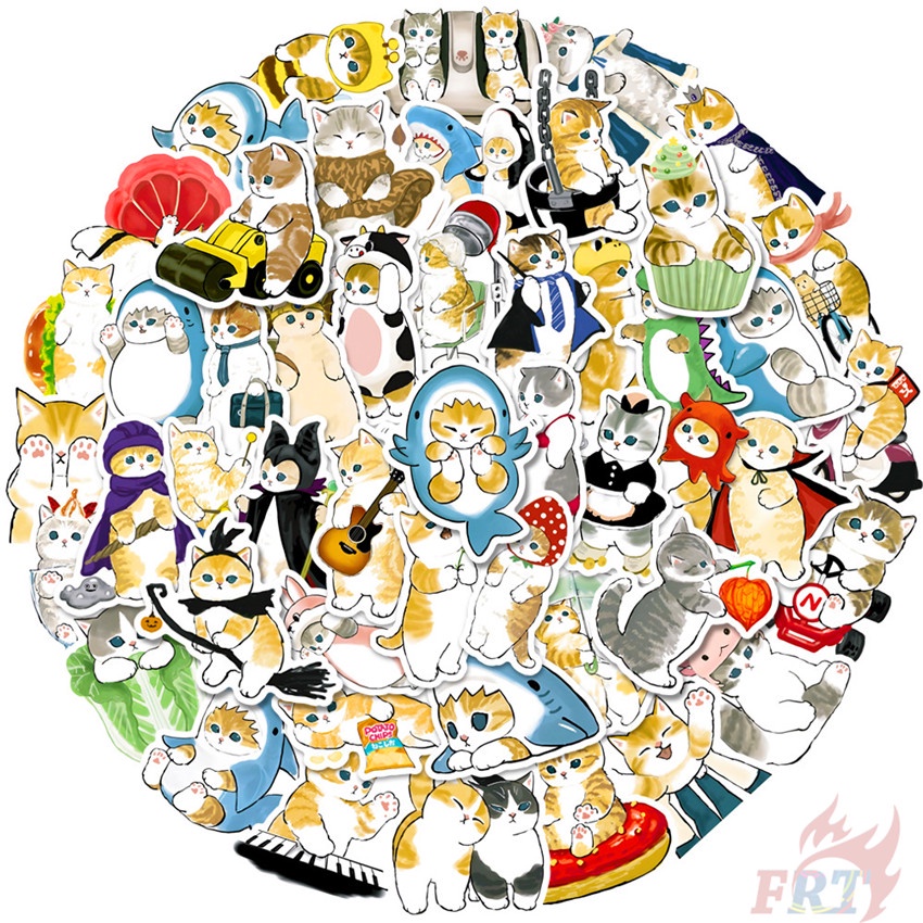 50Pcs/Set Kawaii Kittens Series 07 Cats Pets Stickers DIY Fashion ...