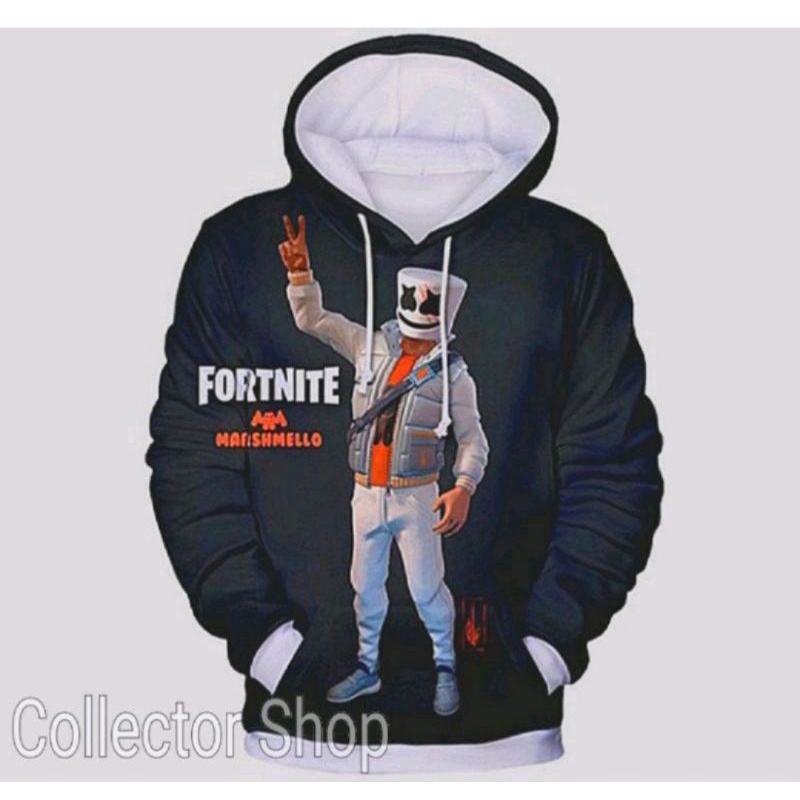 Marshmallow Fortress Night Fortnite Hoodie Sweater sweatshirt Gaming Hoodies Shopee Singapore