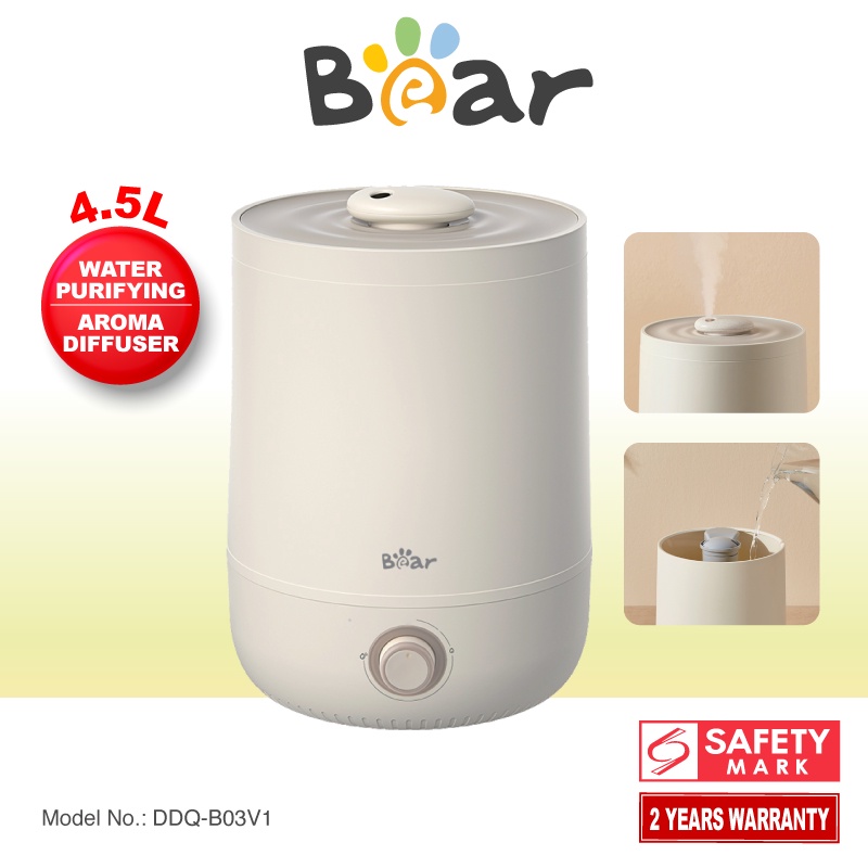 Bear 4.5L Ultrasonic Humidifier, Builtin Water Purifying and Aroma