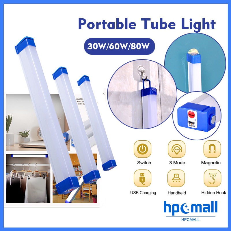 USB Led Light Tube LED Super Light Tube 30w/60w/80w Portable USB ...