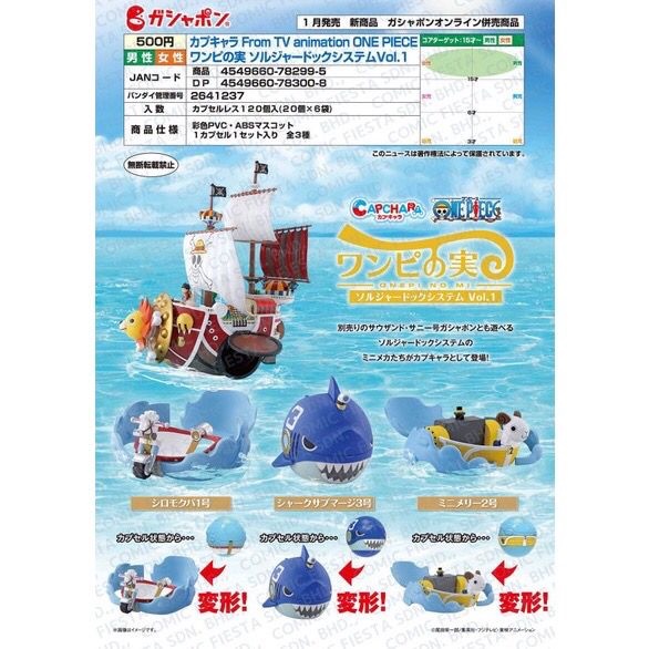 One Piece Onepi no Mi Thousand Sunny Gashapon