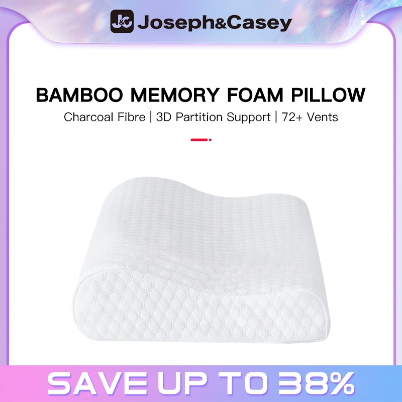 ⭐New Arrival⭐Bamboo Memory Foam Pillow/Ergonomic Design Relief For Neck