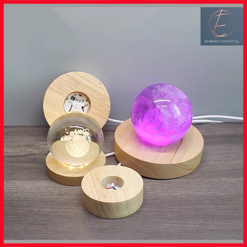 SG LED Light Base Crystal Ball Treasure Bowl Light Base Rainbow Light Electric Base Shopee