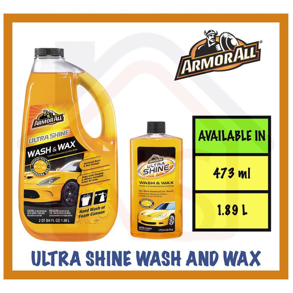 ARMORALL Ultrashine Wash and Wax 473ml/ 1.89L/ Armor All Car Washing Solution