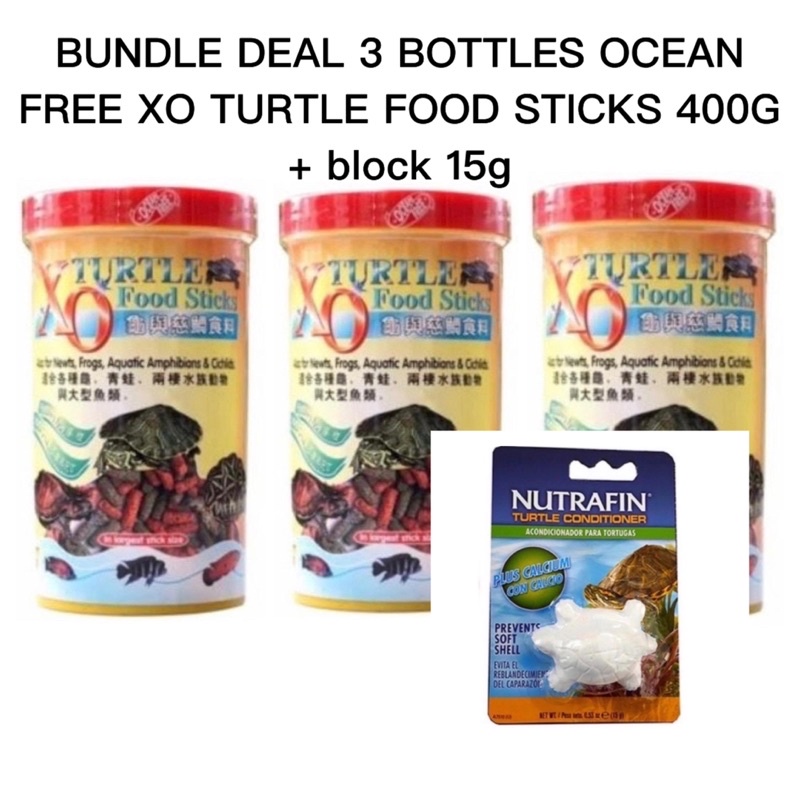 OCEAN FREE XO TURTLE FOOD STICKS 400G Nutrafin Basix Floating Turtle