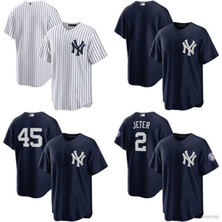 MLB New York Yankees Derek Jeter Navy And White 3D Pullover Hoodie For Fans