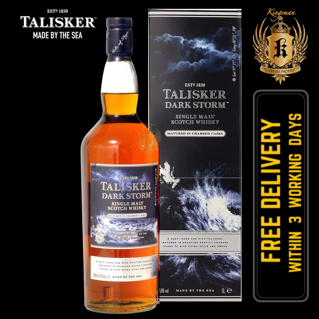 Talisker Dark Storm Single Malt Whisky 1L (With Box) | Shopee Singapore