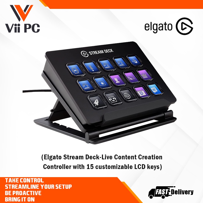 Teclado Personalizable Con Pantallas LCD - 15 Teclas Para OBS, Twitch, YouTube Y Streaming