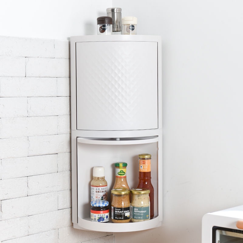 Bathroom Storage Corner Vanity Space Saver Rotating Organizer