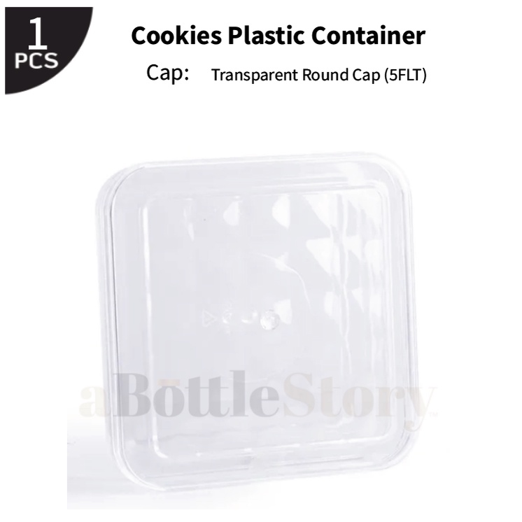 Cookies Plastic Container (Square 3FLT) | Shopee Singapore