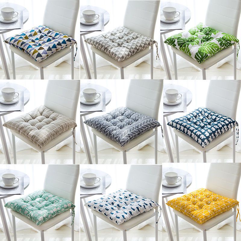 40/45/50CM Linen Cotton Cushion Tie Garden Dining Chair Seat Pads
