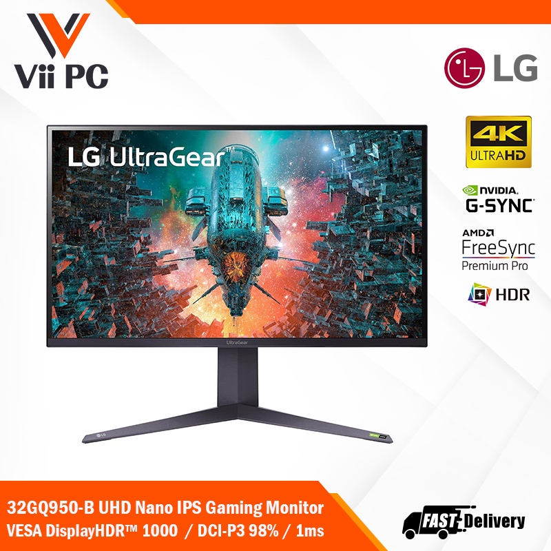 LG 32GQ950-B 32 Inch Ultragear UHD (3840 X 2160) Nano IPS Gaming ...